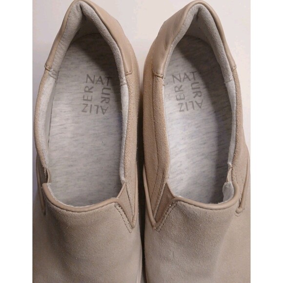 Naturalizer Sz 9 Marianne 2.0 Off White Slip-On Suede Leather Comfort Sneakers - Picture 7 of 16